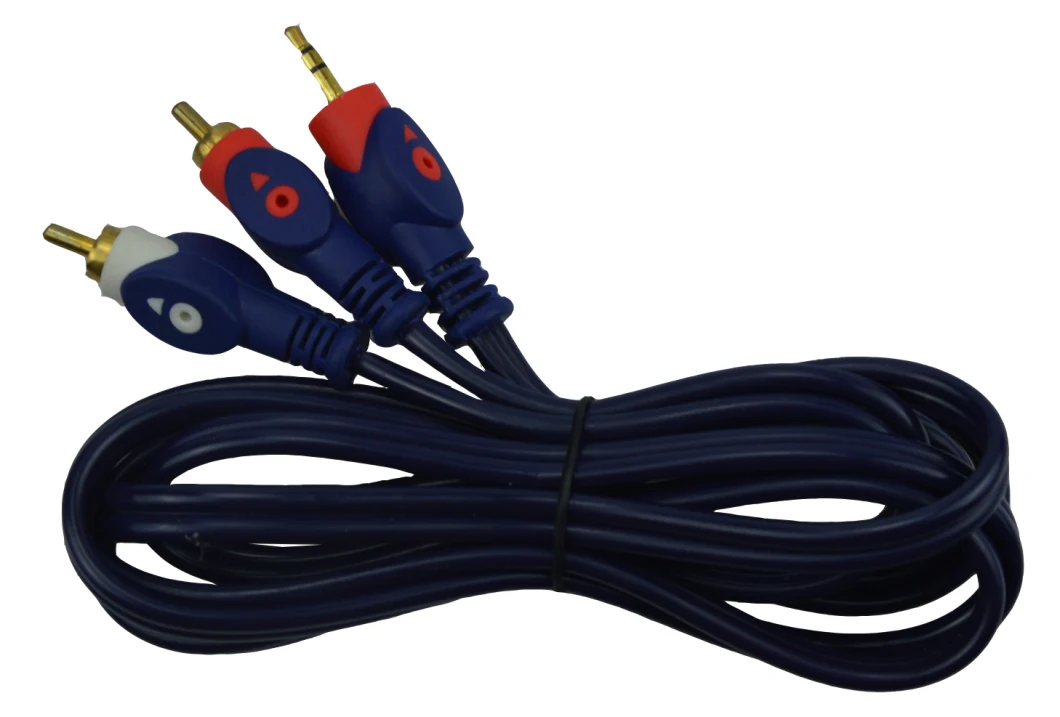 3.5mm/ 2RCA/3RCA Audio Video Fish Eye Cable RCA Cable