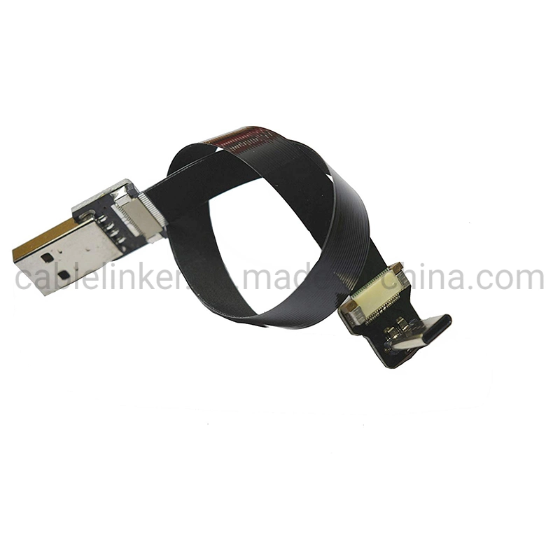 Micro USB to USB2.0 Female Flat Flexible OTG Cable