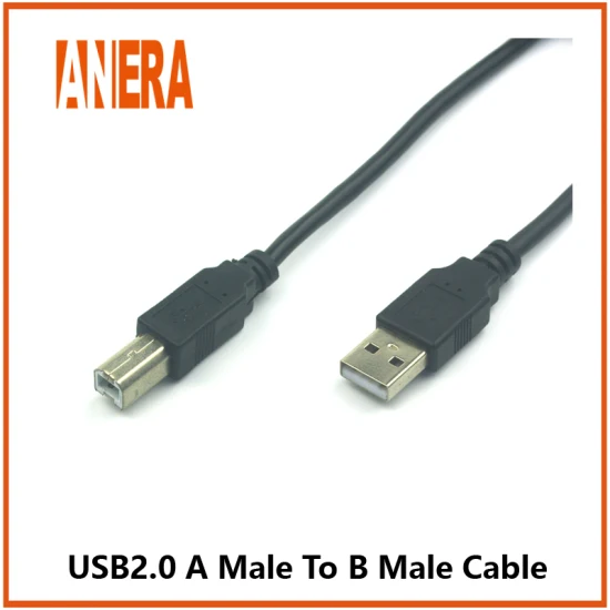  Стандартный кабель принтера USB 2.0.  Портативный кабель USB 2.0 A Male-B Male